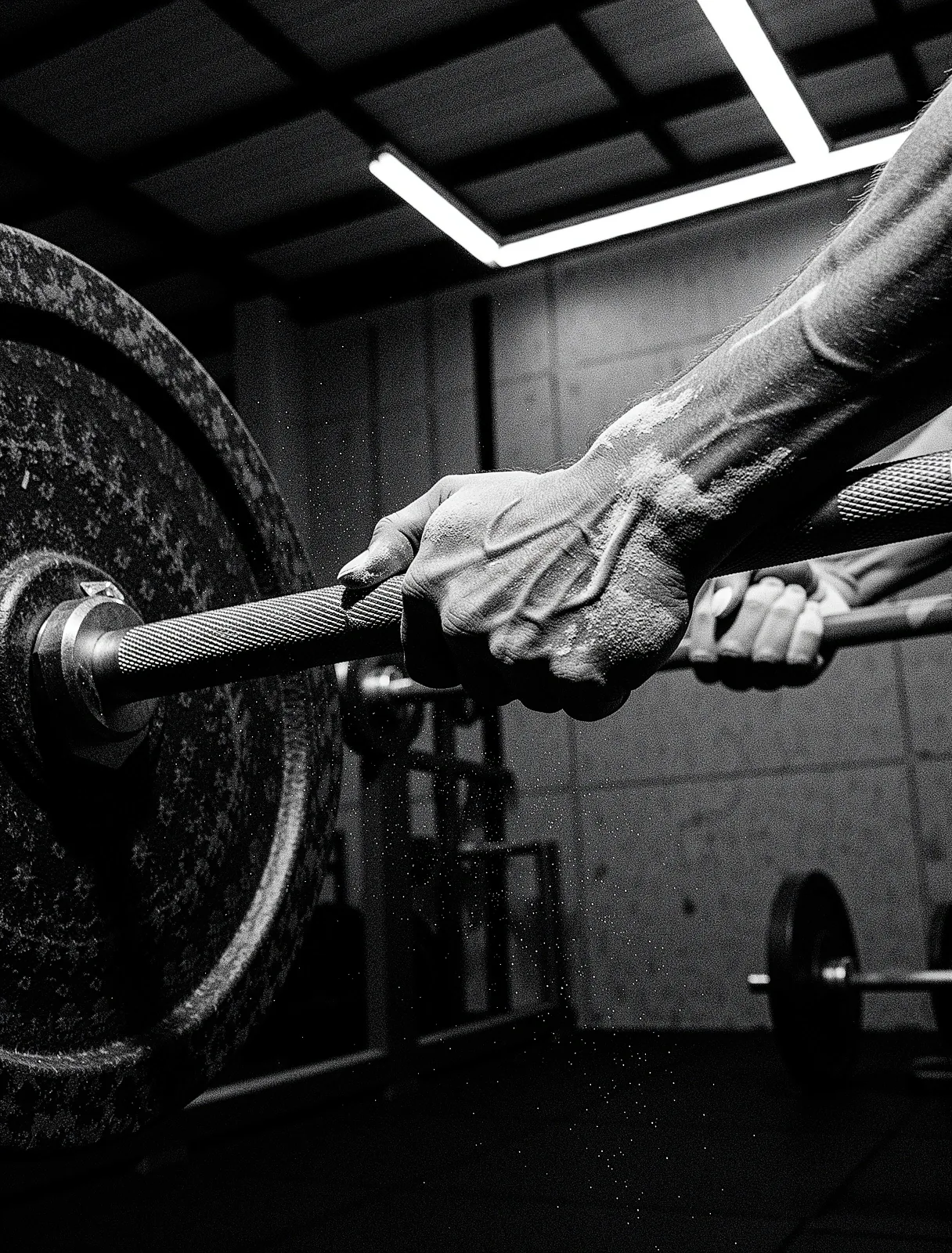 Barbell grip and physical tension
